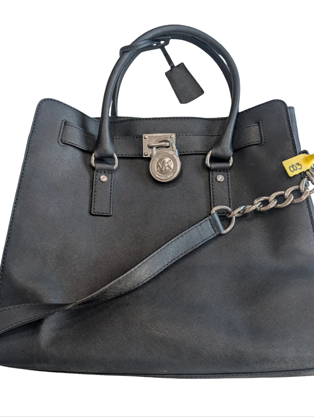 Michael Kors Hamilton Large Black Saffiano Leather Tote - Picture 2 of 12